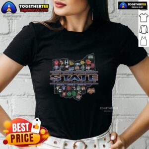 Alt Text: Awesome 2026 OHSAA Girls Basketball State Championships Ladies Tee showcasing team spirit and athletic style.