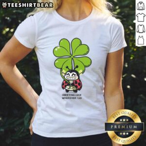 Ladybug Ladies Tee featuring a vibrant design, perfect for bringing luck wherever you go.