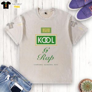 Top Kool G Rap Corona Queens NYC washed T-shirt featuring vibrant graphics and a vintage style for hip-hop fans.