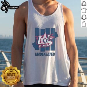 Original USA Baseball Undefeated 2026 World Baseball tank top showcasing a stylish design for baseball fans.