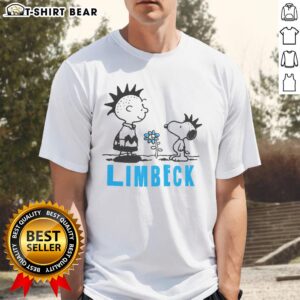 Alt Text: Pretty Peanuts Snoopy Punx Limpeck T-Shirt featuring a colorful Snoopy graphic on a stylish tee.