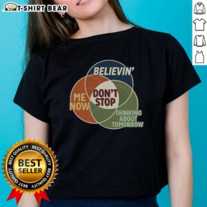 Original Don't Stop Diagram Ladies Tee featuring a stylish design for women's casual wear.