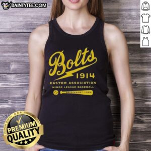 Vintage tank top featuring Good Bridgeport Bolts, a defunct Connecticut baseball team, perfect for sports memorabilia collectors.
