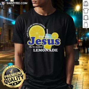 Good Life Gave Me Some Lemons Jesus Lemonade Christian Quote T-Shirt featuring a vibrant design with inspirational text.