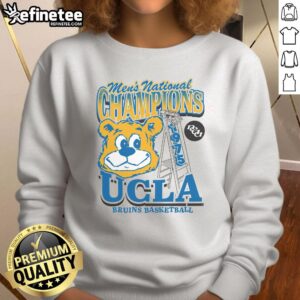 Hot UCLA Bruins Past Champs Tourney Win Sweatshirt in blue with logo, perfect for fans celebrating their victory.