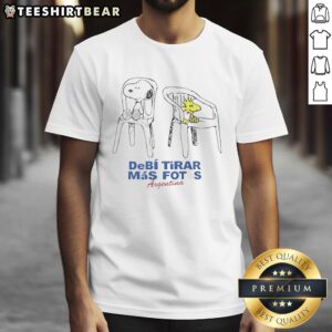 Nice Snoopy and Woodstock sitting on chairs from Debi Tirar Mas Fotos Argentina T-shirt design.