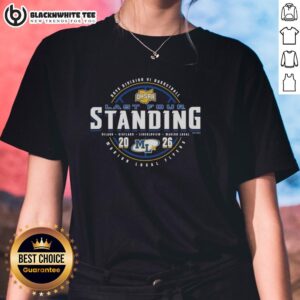Alt Text: Original Marion Local Flyers 2026 OHSAA Boys Basketball Division 6 Last Four Standing ladies tee shirt design.