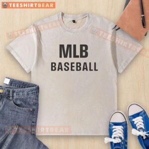 Premium MLB Baseball Washed T-Shirt in vintage style, showcasing a classic baseball logo and soft, comfortable fabric.