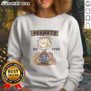 Pretty Peanuts Pigpen Est 1950 sweatshirt featuring colorful graphics and a cozy design, perfect for fans of the Peanuts gang.