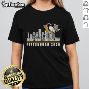 Original NHL Pittsburgh Penguins X Skyline City Ladies Tee featuring stylish design and team logo for fans.