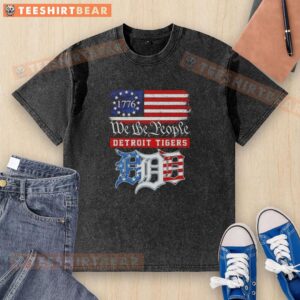 Top We The People Detroit Tigers X American Since 1776 washed t-shirt showcasing patriotic sportswear style.