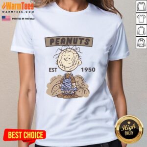 Cute Peanuts Pigpen Est 1950 Ladies Tee featuring Pigpen's iconic design, perfect for fans of the Peanuts comic.