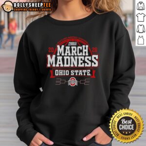 Ohio State Buckeyes March Madness 2026 men's basketball sweatshirt featuring team colors and logo, perfect for fans.