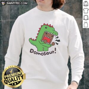 Cozy Nice Domo Domosaur Sweatshirt featuring a playful dinosaur design, perfect for casual wear and fans of cute apparel.