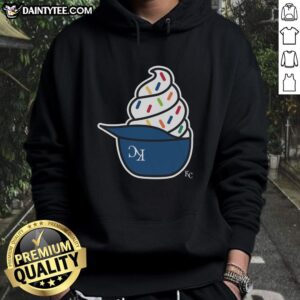 Awesome Kansas City Royals ice cream hoodie featuring vibrant team colors and stylish design, perfect for fans.