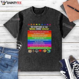 Alt Text: Woke Mind Virus T-shirt featuring 'Care for the Planet and All Its Life' slogan, promoting environmental awareness.