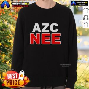Official Azc Nee Sweatshirt in navy blue with logo, perfect for casual wear and showcasing your style.