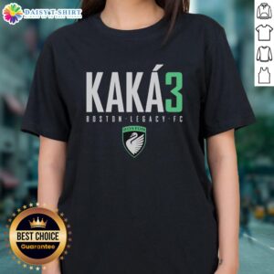 Top Kaka3 Boston Legacy FC Logo Ladies Tee featuring a stylish design perfect for fans of Boston Legacy FC.