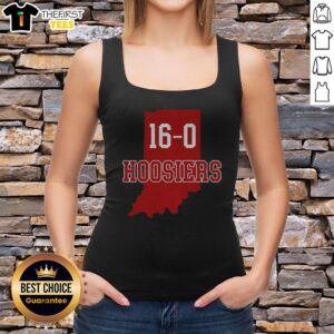 Top Hoosiers 16-0 IU Indiana Hoosiers Football 2026 National Champions Undefeated Tank Top design featuring team colors.