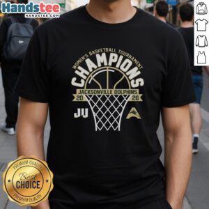 Alt Text: Nice Ju Dolphins Blue 84 Unisex 2026 ASUN Women's Basketball Tournament Champions T-Shirt displayed on a neutral background.