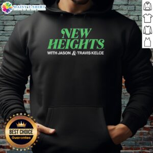 Jason and Travis Kelce wearing Cincinnati Bearcats football hoodies on the Awesome New Heights Podcast set.