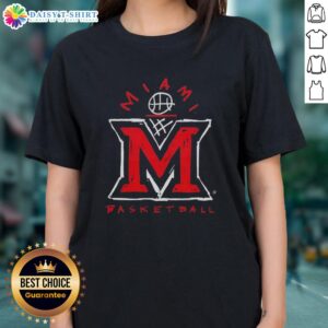 Premium Miami Basketball Net Ladies Tee featuring a stylish design for basketball enthusiasts and fashion lovers.