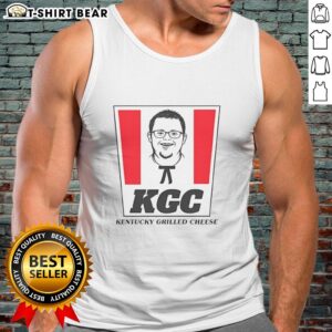 Original KGC Kentucky Grilled Cheese tank top featuring Down Syndrome awareness design, perfect for casual wear.