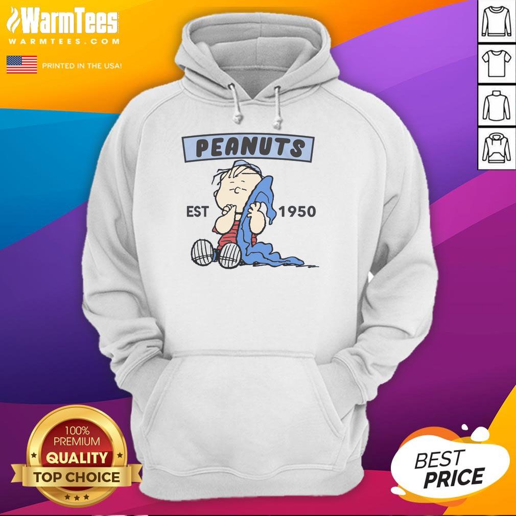 cute-peanuts-linus-est-1950-hoodie Alt Text: Cute Peanuts Linus Est 1950 Hoodie featuring Linus from Peanuts comic in a cozy design, perfect for fans.