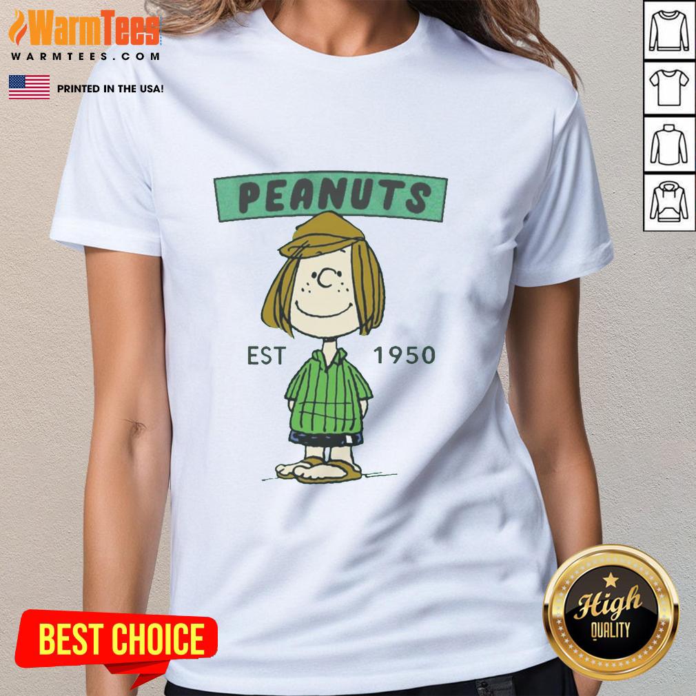 cute-peanuts-peppermint-patty-est-1950-ladies-tee Cute Peanuts Peppermint Patty Est 1950 Ladies Tee featuring vibrant graphics and a comfortable fit for casual wear.