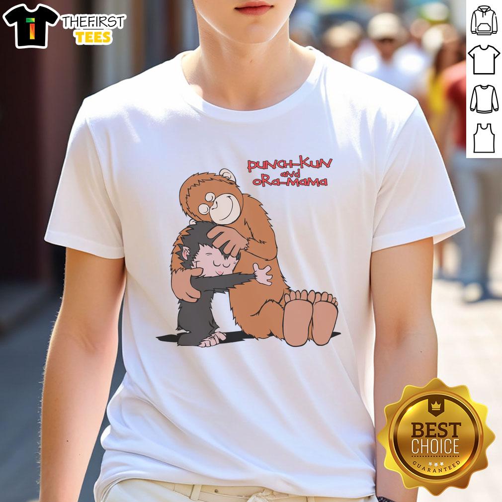 cute-punch-kun-and-ora-mama-t-shirt-1 Alt Text: Cute Punch-Kun and Ora-Mama T-Shirt featuring colorful cartoon characters on a stylish, comfortable tee.