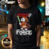 Alt Text: Cute Snoopy Advance Auto Parts 'May The Force Be With You' T-Shirt featuring Snoopy in a playful design.