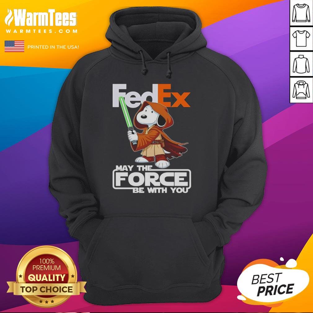 cute-snoopy-fedex-and-shop-may-the-force-be-with-you-hoodie Alt Text: Cute Snoopy FedEx May The Force Be With You hoodie featuring Snoopy in a playful design for fans.