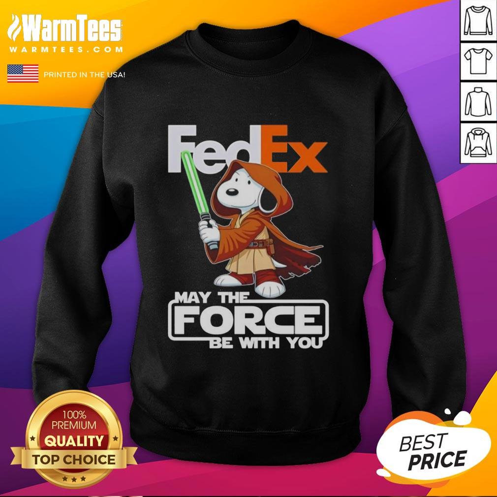 cute-snoopy-fedex-and-shop-may-the-force-be-with-you-sweatshirt Alt Text: Cute Snoopy FedEx sweatshirt featuring May The Force Be With You design, perfect for fans and cozy outfits.