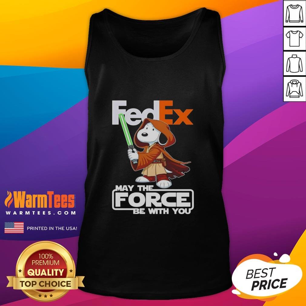 cute-snoopy-fedex-and-shop-may-the-force-be-with-you-tank-top Cute Snoopy FedEx tank top featuring 'May the Force Be With You' design for fans of Snoopy and stylish apparel.