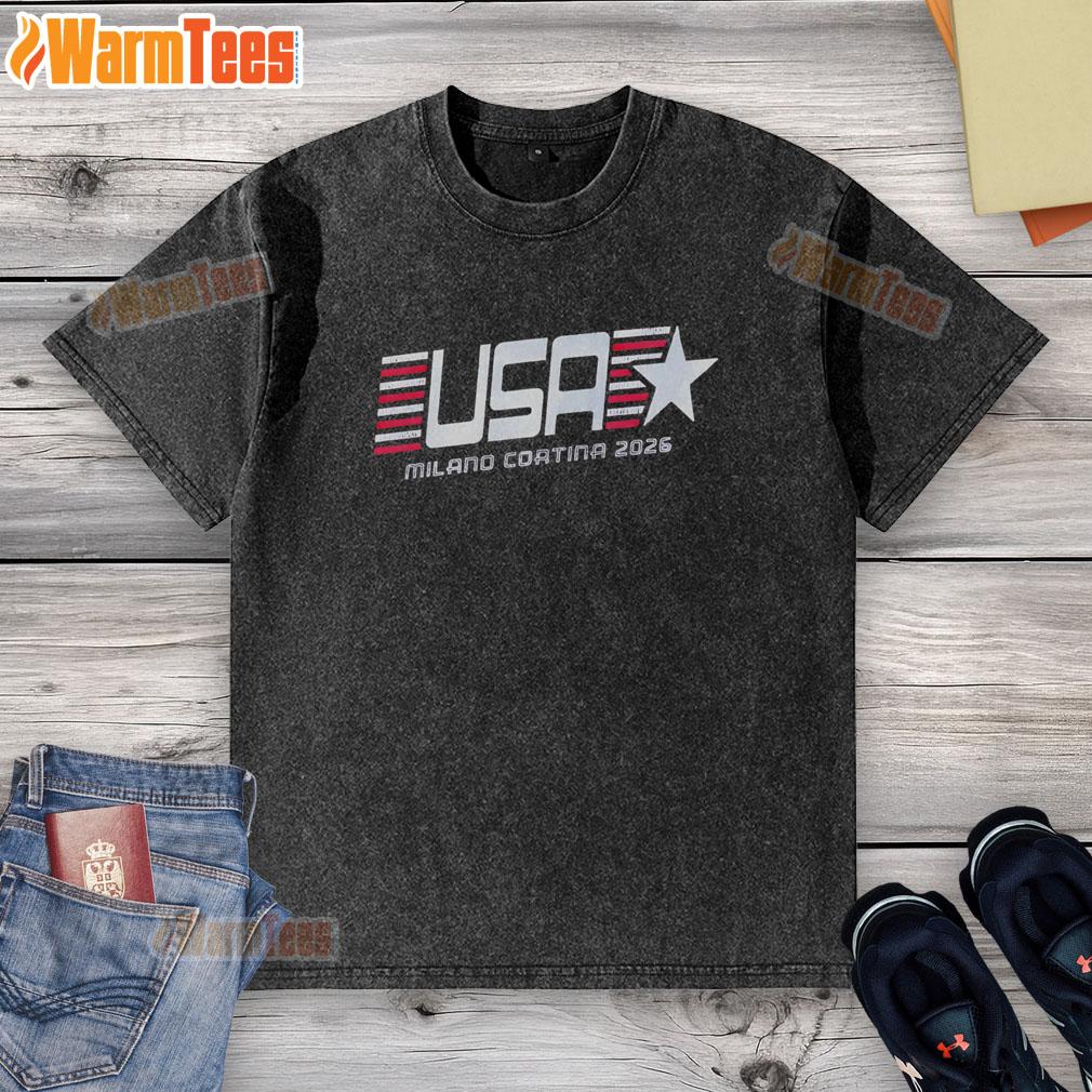 cute-usa-flag-stripes-milano-cortina-2026-winter-washed-t-shirt Alt Text: Cute USA Flag Stripes Milano Cortina 2026 Winter Washed T-Shirt featuring a stylish design for winter sports fans.