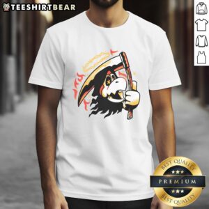 Alt Text: Pretty Still Kickin The Reaper T-Shirt featuring a bold graphic design perfect for casual wear.