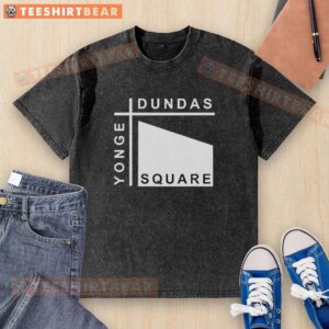 Stylish Pretty Yonge Dundas Square washed t-shirt featuring vibrant graphics, perfect for casual outings.