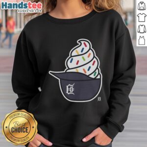 Awesome Detroit Tigers ice cream sweatshirt featuring vibrant team colors and cozy design, perfect for fans.