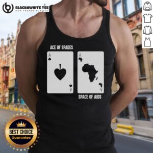 Good Ace of Spades Space of Aids card meme tank top featuring a playful graphic design and vibrant colors.