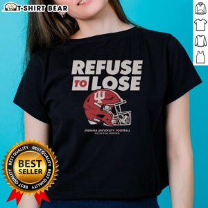 Top IU Football Refuse to Lose Ladies Tee featuring vibrant graphics, perfect for passionate fans and stylish comfort.