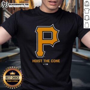 Top Pittsburgh Hoist The Cone T-Shirt design featuring vibrant colors and iconic Pittsburgh skyline, perfect for fans.