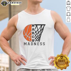 Stylish Nice March Madness basketball tank top featuring vibrant colors and a sporty design, perfect for game day.