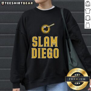 Alt Text: Official San Diego Padres Slam Diego sweatshirt featuring team colors and logo, perfect for Padres fans.