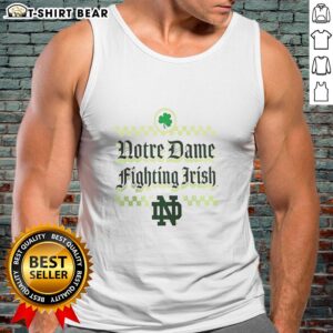 Notre Dame Fighting Irish St. Patrick's Day tank top featuring vibrant green design and festive graphics.