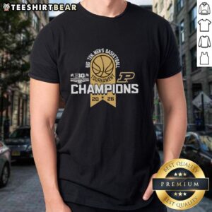 Premium Purdue Boilermakers Big Ten Men's Basketball Tournament Champions 2026 T-Shirt featuring team logo and vibrant design.