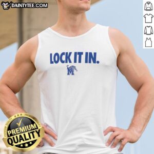 Awesome Memphis Tigers 2026 Lock It In Tank Top featuring bold team colors and logo, perfect for fans and summer wear.