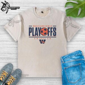 Official Wakeland Girls Playoffs 2026 washed t-shirt featuring school colors and logo, perfect for team spirit and events.
