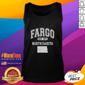 Official Fargo North Dakota Est 1871 varsity tank top featuring a stylish design and vibrant colors, perfect for fans.
