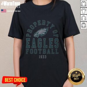 Awesome Philadelphia Eagles Property 1933 Ladies Tee featuring vibrant team colors and logo, perfect for fans.