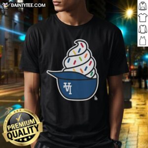 Awesome Los Angeles Dodgers ice cream t-shirt featuring vibrant graphics and a fun design for baseball fans.